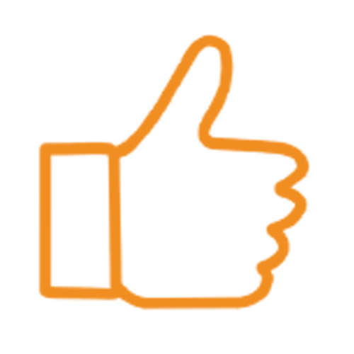 Icon of a thumbs up symbol